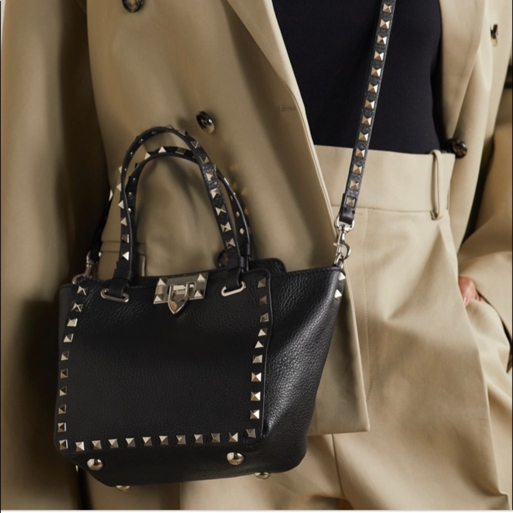 Valentino Mini Rockstud Tote in Green